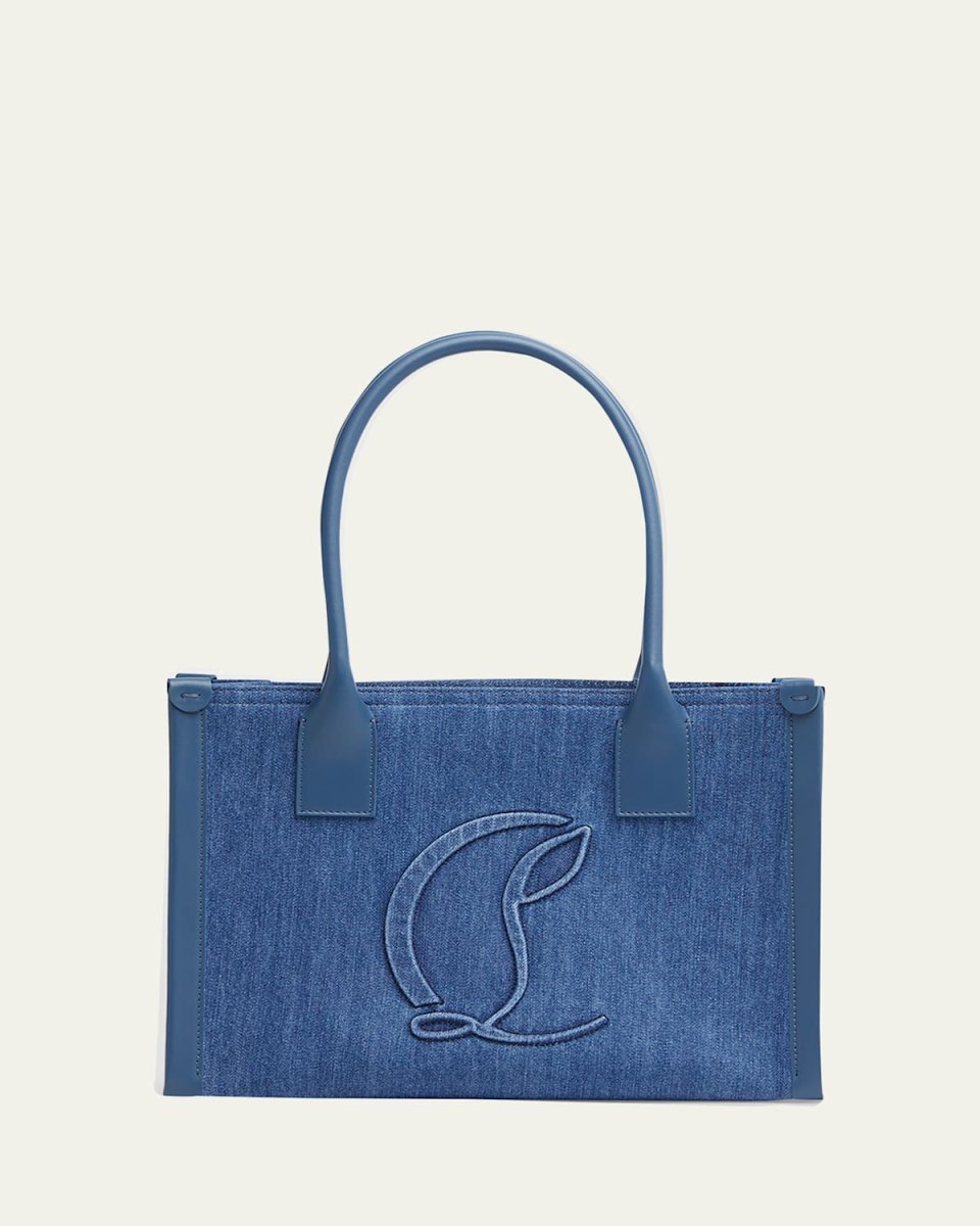 By My Side Small Denim Logo Tote